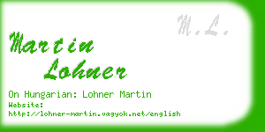 martin lohner business card